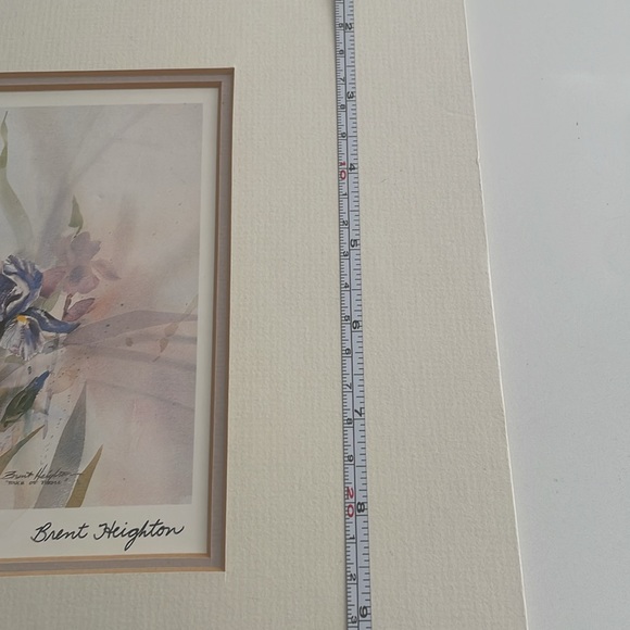 Touch of Purple double matted print by Brent Heighton (irises) 11”h x 14”w - Picture 13 of 14